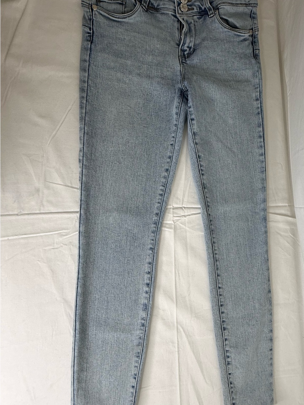 BluEdit Skinny Light Wash Blue Denim High Rise Stretch 5-Pocket Women's Jeans